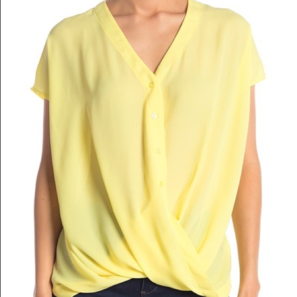 Lush Short Sleeve Draped Blouse NWOT